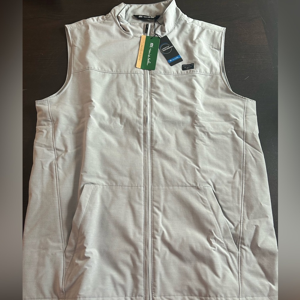 NWT Travis Mathew Light Gray Performance Vest eco medium